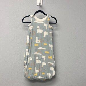 Adorable 18-36 mo Double Zipper Sleep Sack in Blue w White Llamas, GUC